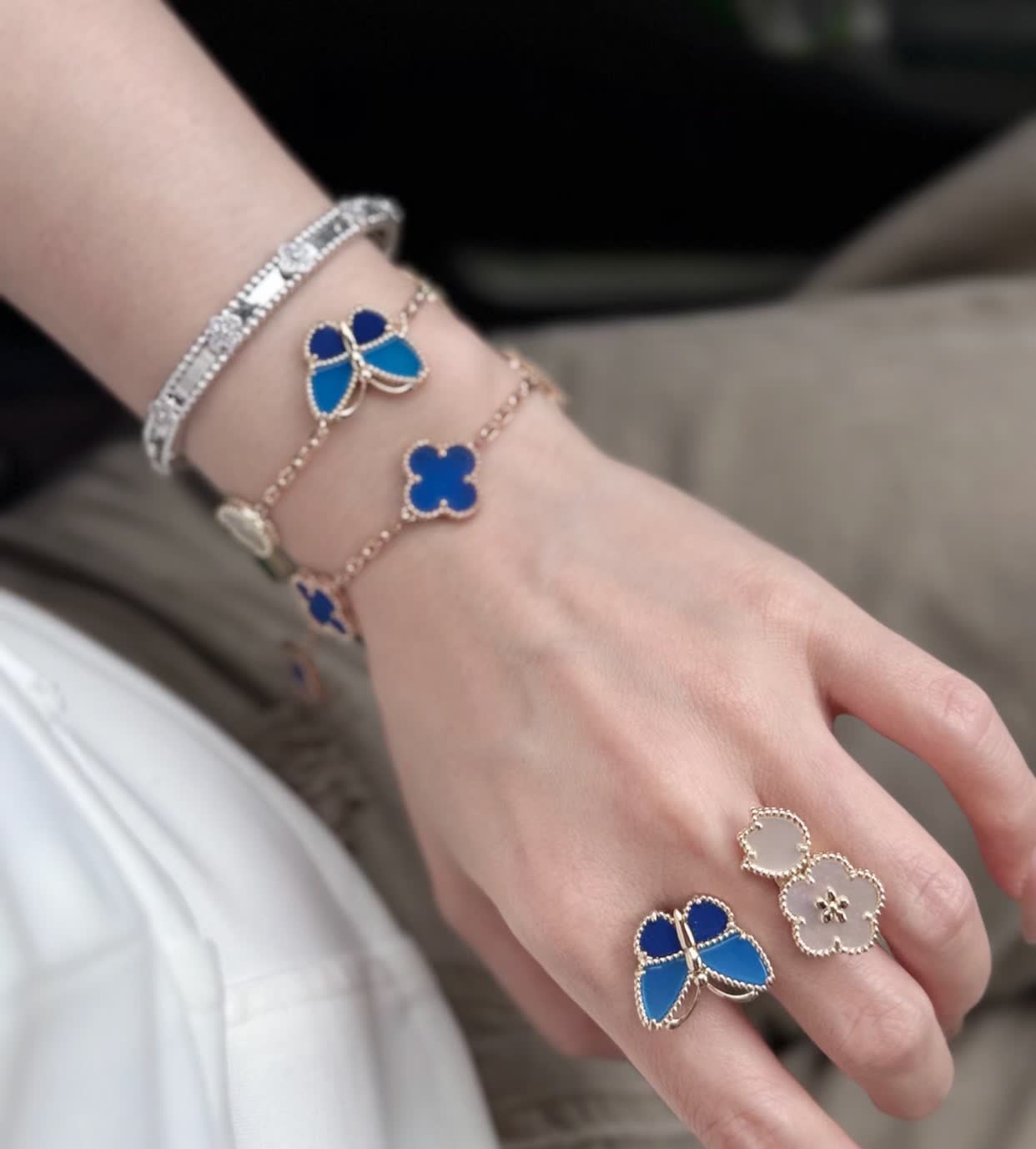 Van Cleef & Arpels Alhambra Ring and Bracelet Set